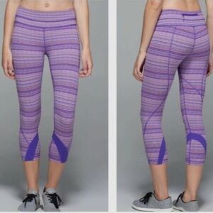 Lululemon- Run: Inspire Crop 11 *All Luxtreme Space Dye Twist... Size 8 EUC!